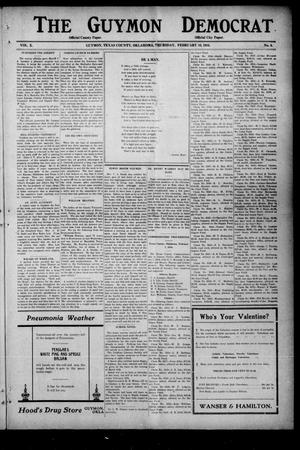 Primary view of object titled 'The Guymon Democrat (Guymon, Okla.), Vol. 10, No. 4, Ed. 1 Thursday, February 10, 1916'.