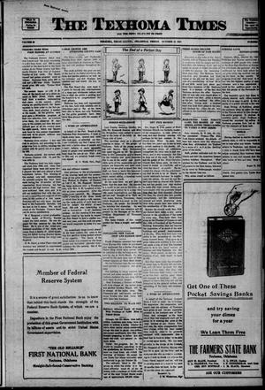 Primary view of object titled 'The Texhoma Times (Texhoma, Okla.), Vol. 19, No. 4, Ed. 1 Friday, October 21, 1921'.