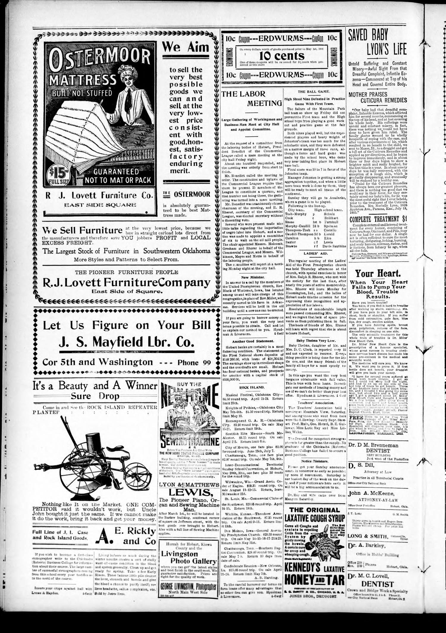 The Hobart News--Republican (Hobart, Okla.), Vol. 5, No. 37, Ed. 1 Friday, April 20, 1906
                                                
                                                    [Sequence #]: 2 of 12
                                                