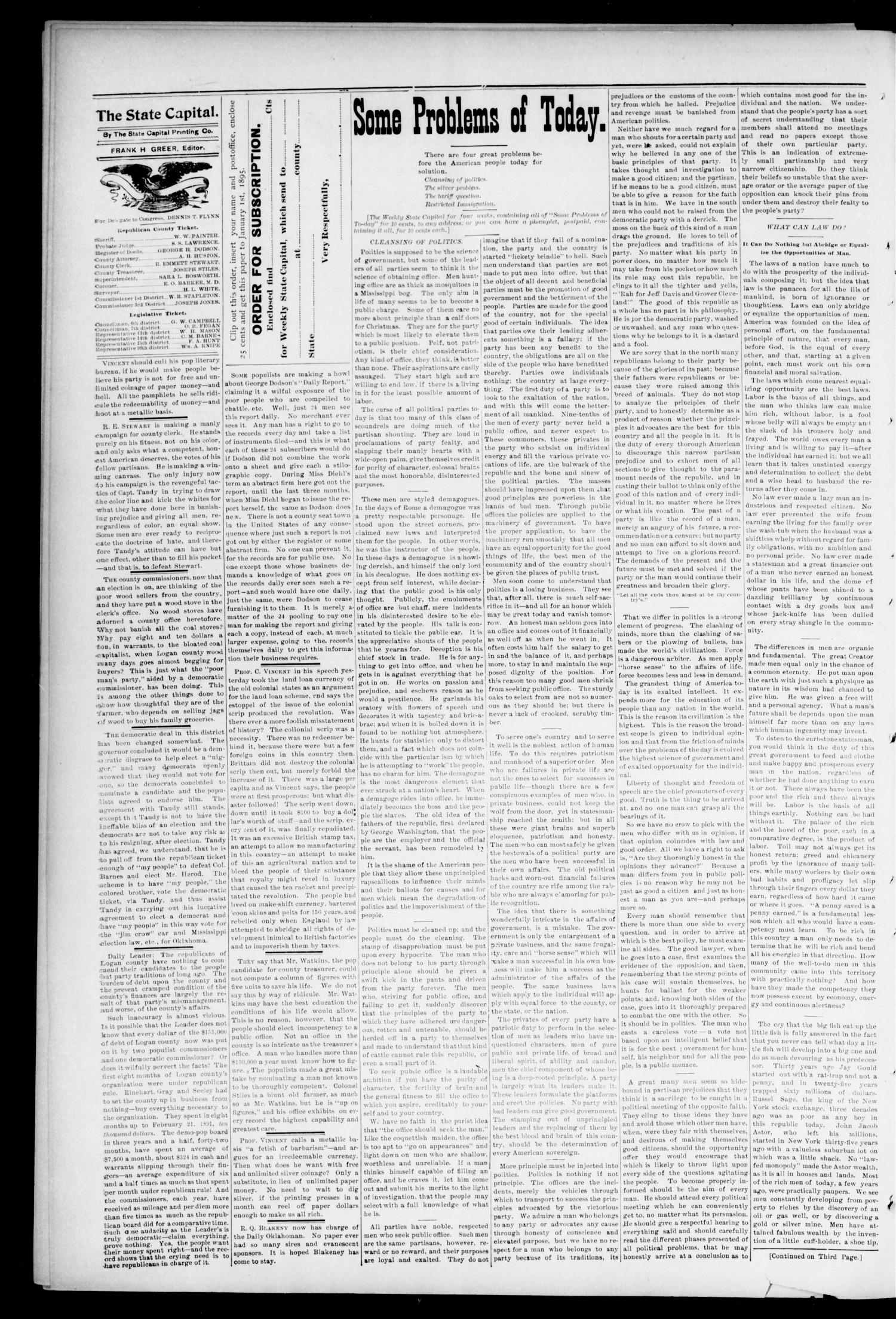 Weekly Oklahoma State Capital. (Guthrie, Okla.), Vol. 6, No. 25, Ed. 1 Saturday, October 20, 1894
                                                
                                                    [Sequence #]: 2 of 8
                                                