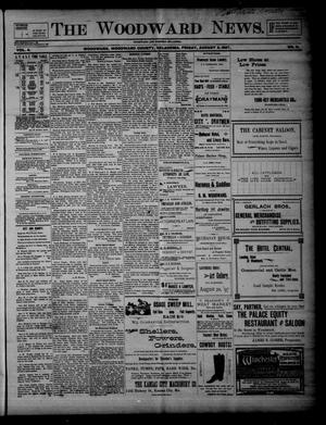 Primary view of object titled 'The Woodward News. (Woodward, Okla.), Vol. 4, No. 11, Ed. 1 Friday, August 6, 1897'.