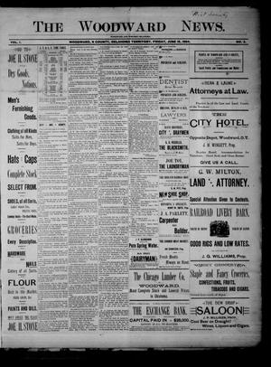 The Woodward News. (Woodward, Okla. Terr.), Vol. 1, No. 3, Ed. 1 Friday, June 15, 1894